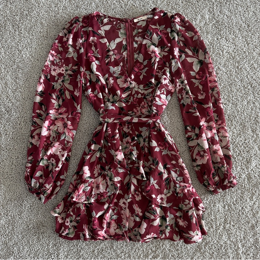 FRANCESCAS— floral long sleeve dress
